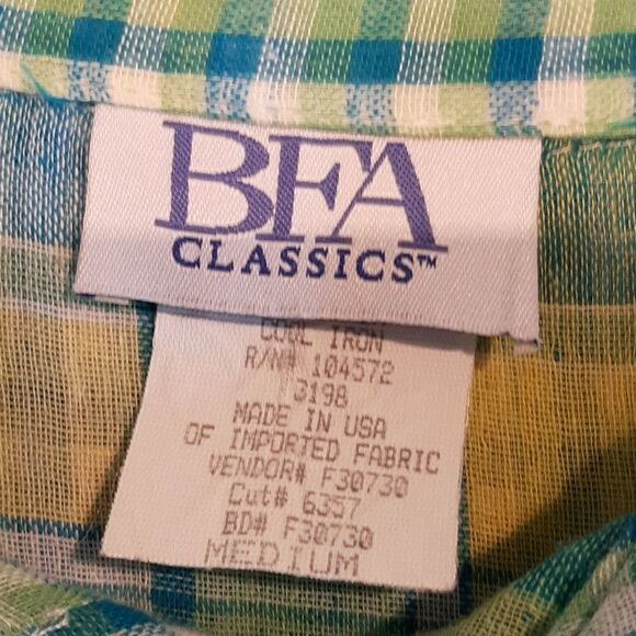 BFA Classics Plaid Cotton shirt sz.M - Picture 4 of 8